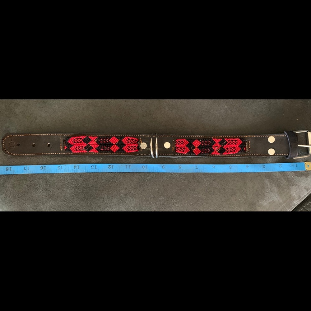 Leather artesian ethic dog collar